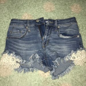 Blue jean shorts